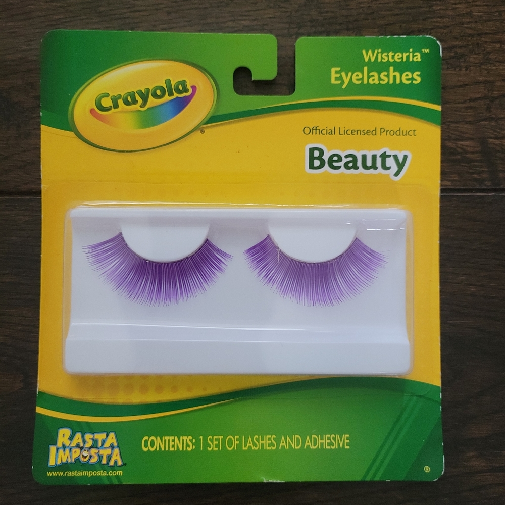 💲3️⃣ NEW💜 Crayola WISTERIA (PURPLE) Eyelashes Self-adhesive Cosplay Halloween